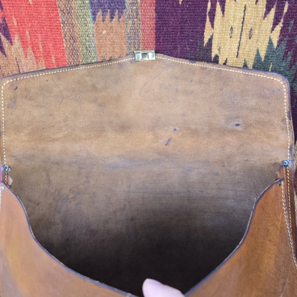 Vintage HARTMANN Belting Leather Envelope Document Case Portfolio Brass Lock/Key - Picture 8 of 13